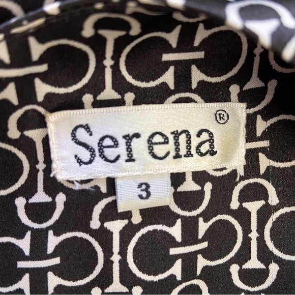 GORGEOUS Serena dress one shoulder silky dresses black cream white size 3 lightw - Picture 3 of 14